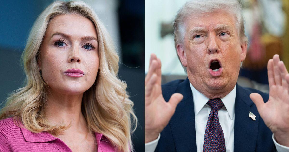 Karoline Leavitt and Donald Trump