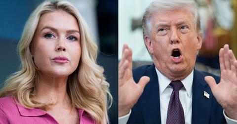 Karoline Leavitt and Donald Trump