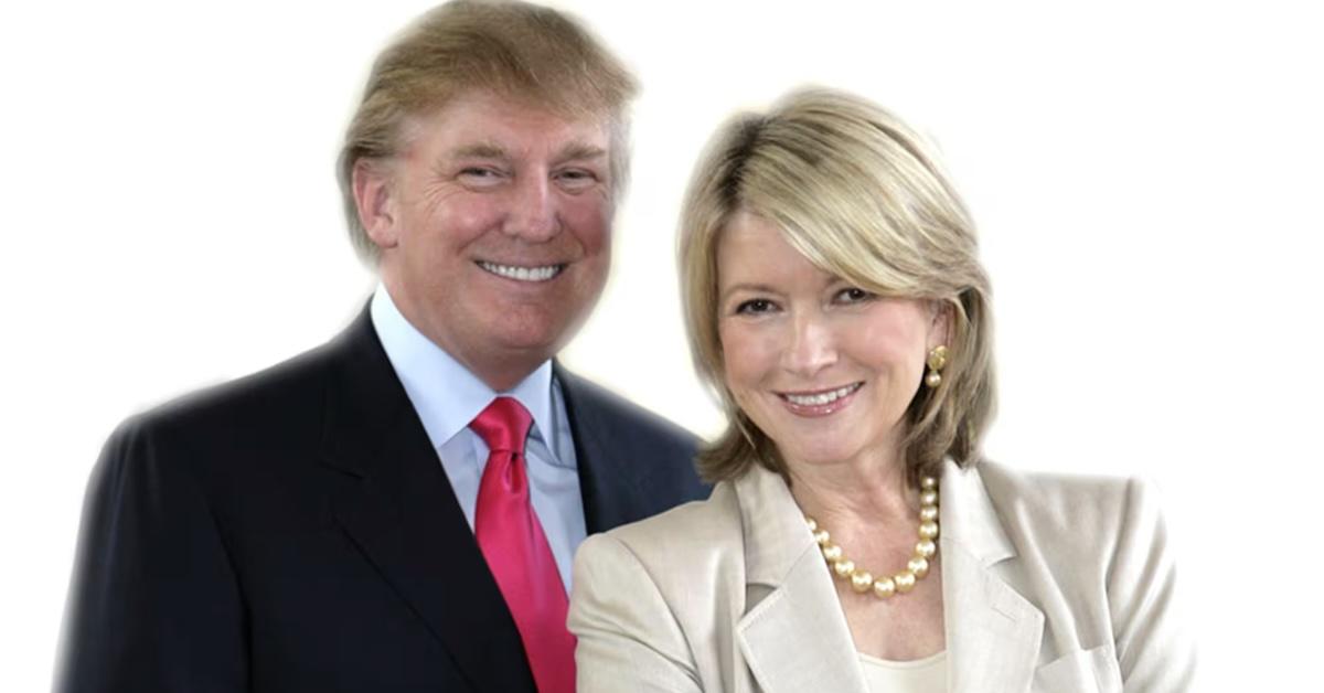 Martha Stewart and Donald Trump in a photoshoot for 'The Apprentice'