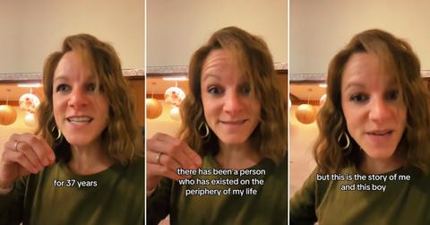 A woman describes how she has always run into the same man for 37 years