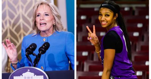 Jill Biden and Angel Reese
