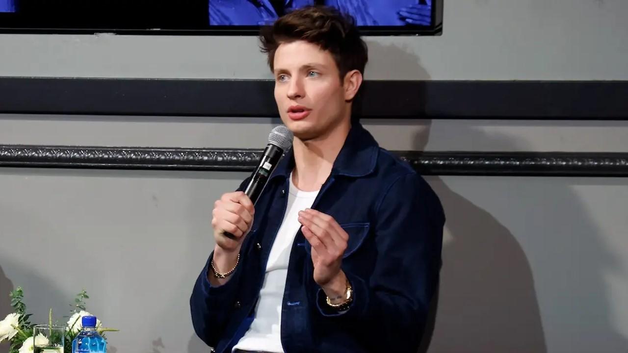 Matt Rife speaking at the Forbes Top 50 Creators Celebration at Forbes on Fifth on Nov. 9, 2023