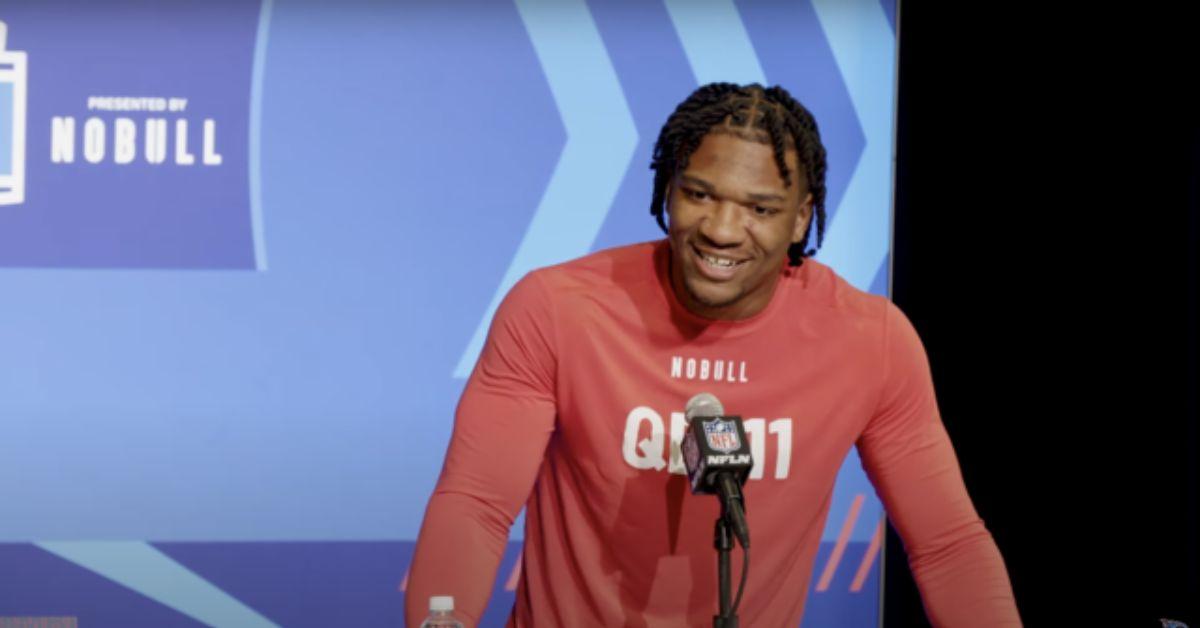 Anthony Richardson at the NFL Combine in 2023. 