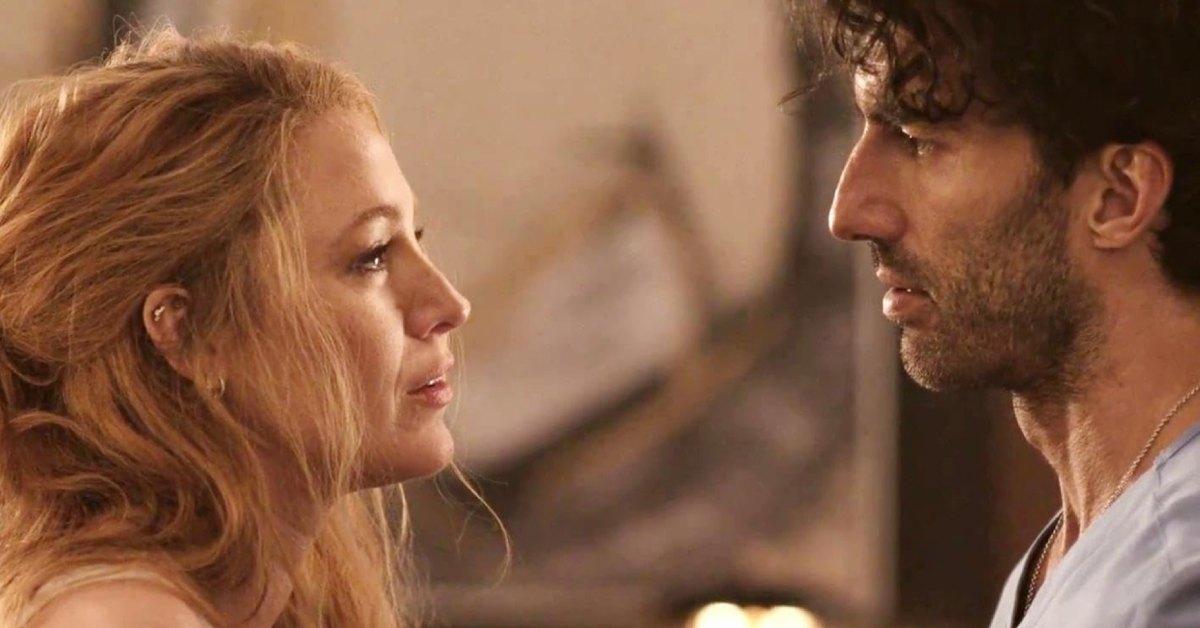 A scene between Blake Lively and Justin Baldoni in 'It Ends With Us'.