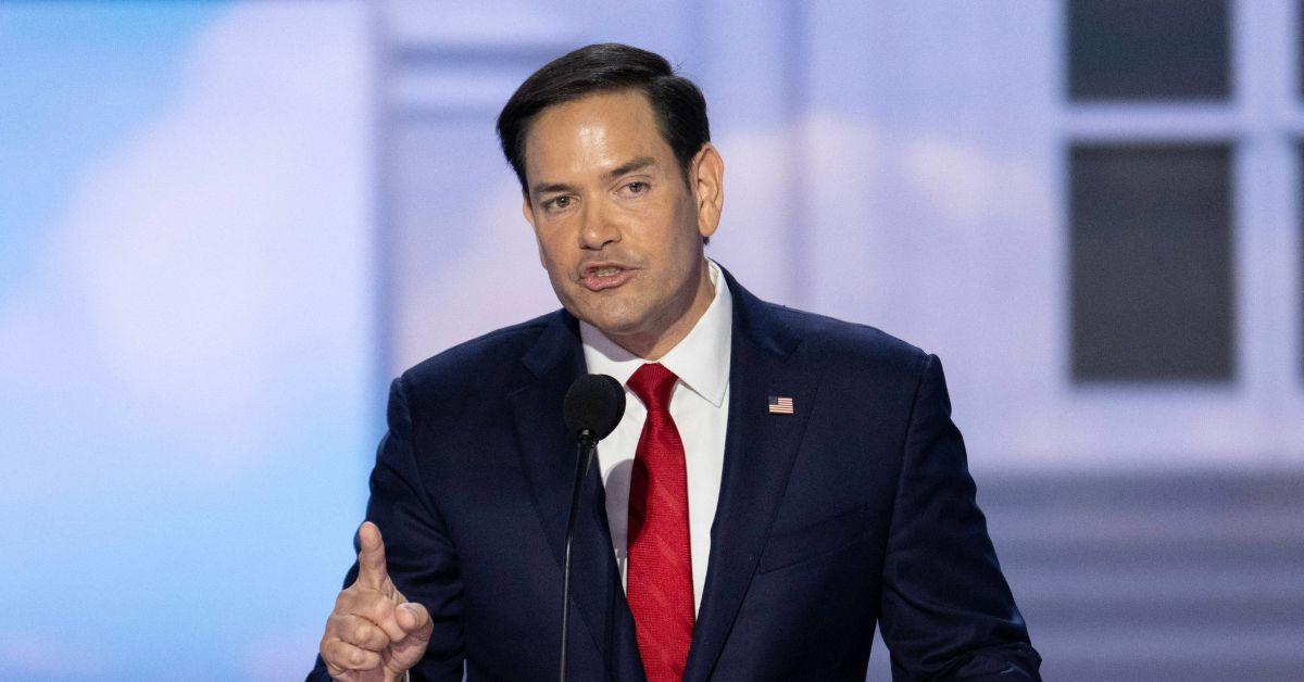 Marco Rubio speaking at the Republican National Convention. 