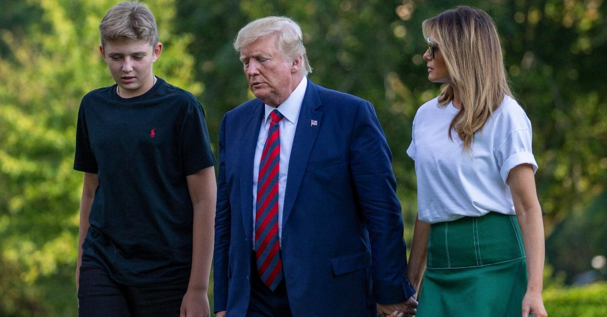 Barron, Donald, and Melania Trump