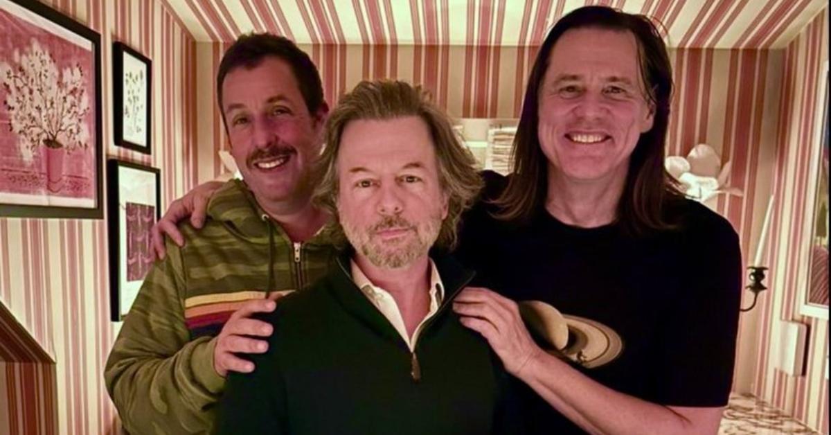 Jim Carrey with Adam Sandler and David Spade.