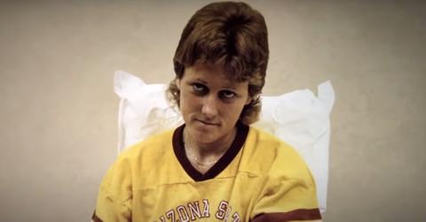 Diane Downs wearing a yellow t-shirt