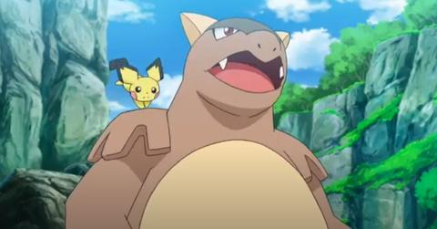 Kangaskhan from the Pokémon anime.