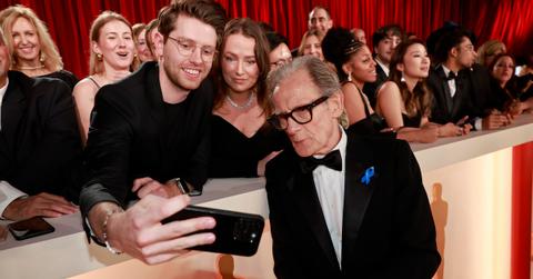 Celebrities wearing blue ribbon at Oscars