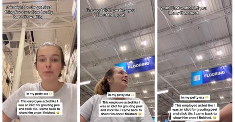 Maggie McGaugh on tiktok gets revenge in hardware store