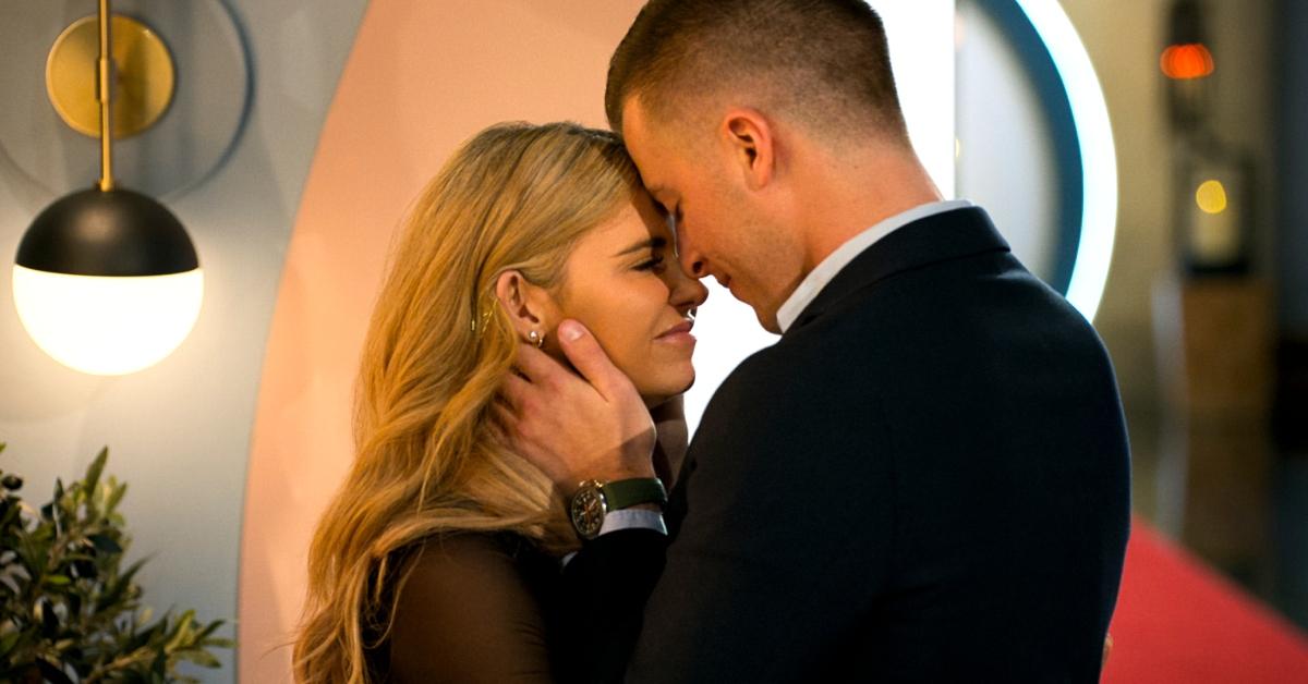(l-r): Annie Lancaster and Nick Amato during their engagement on 'Love Is Blind'