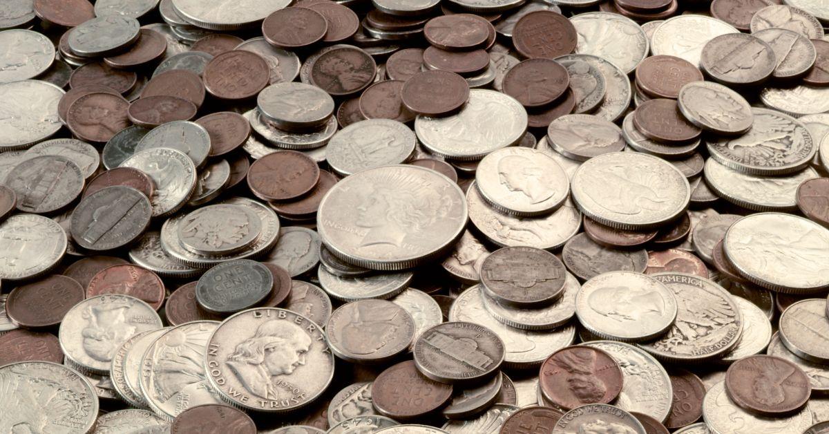 A pile of old U.S. coins