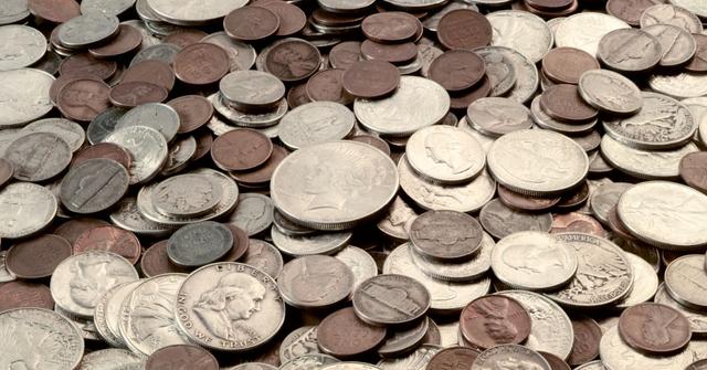 A pile of old U.S. coins