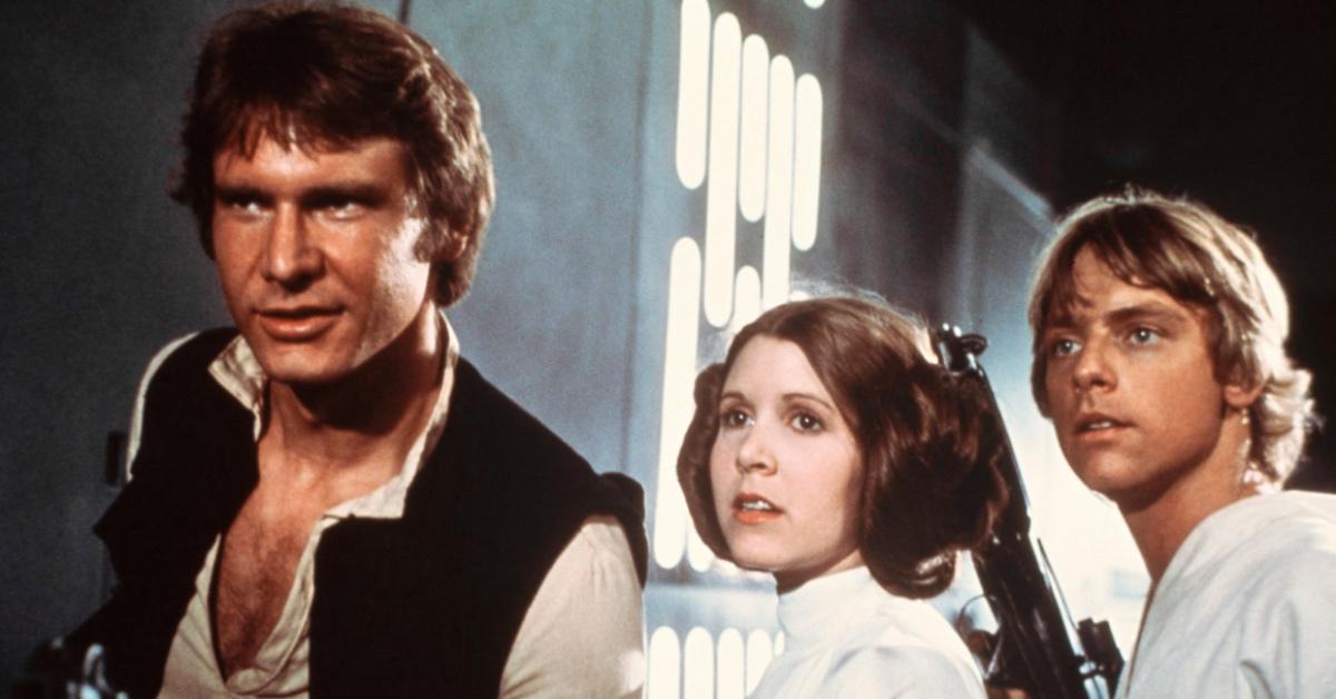 Cast of the original star wars trilogy in 'Star Wars: A New Hope'