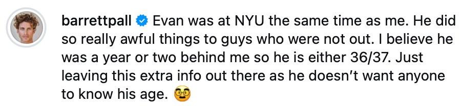 Barrett Pall shares allegations made against Evan Ross Katz.