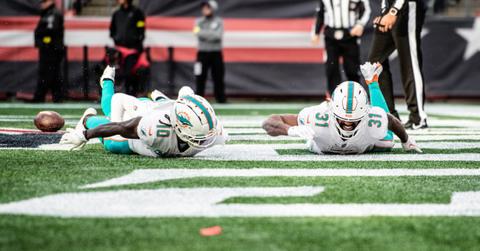 Miami Dolphins Tyreek Hill and Raheem Mostert