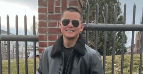 Collin Gosselin now wearing shades and a jacket.