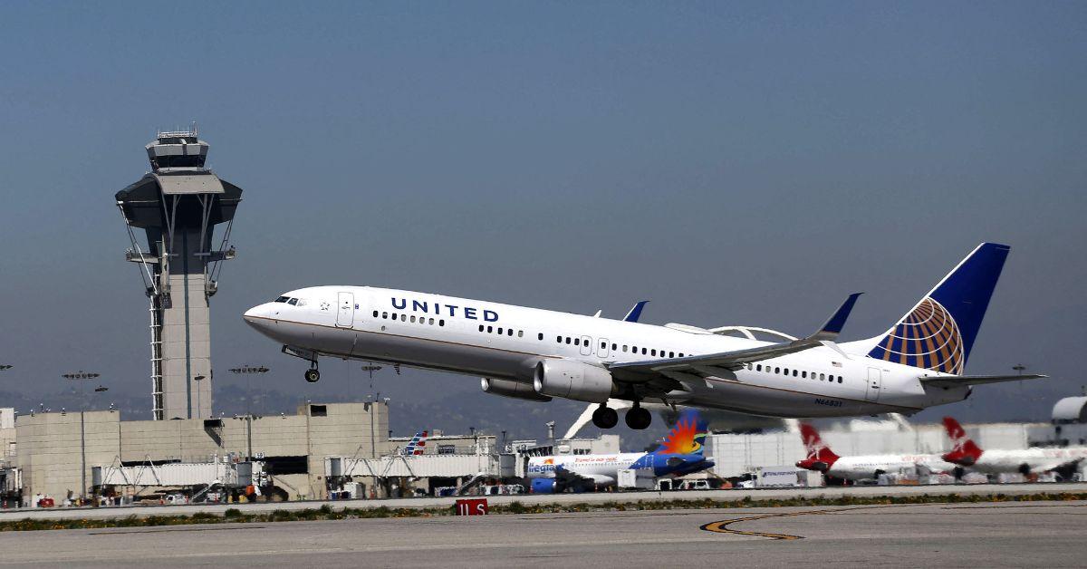 A United Airlines flight taking off from LAX in 2018. 