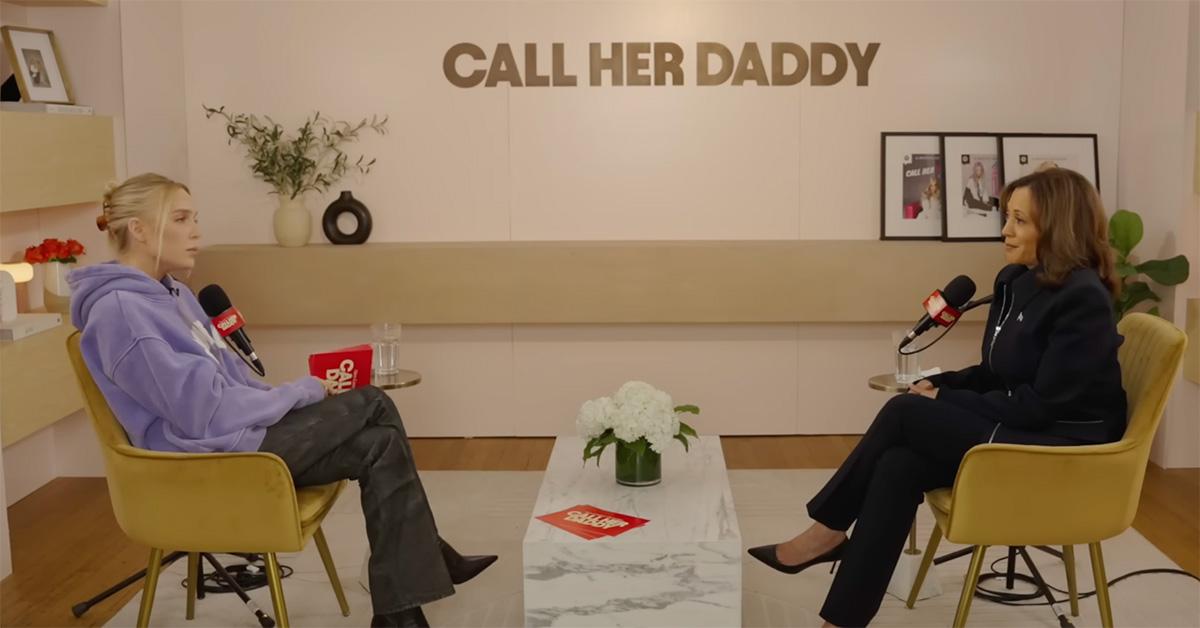 Alex Cooper and Kamala Harris on 'Call Her Daddy.' 