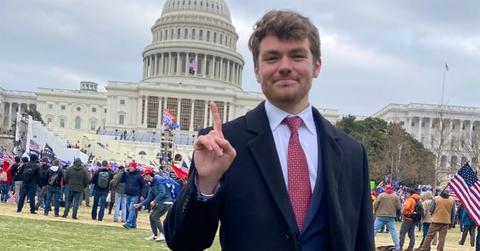 Nick Fuentes at the Capitol on Jan. 6, 2021.