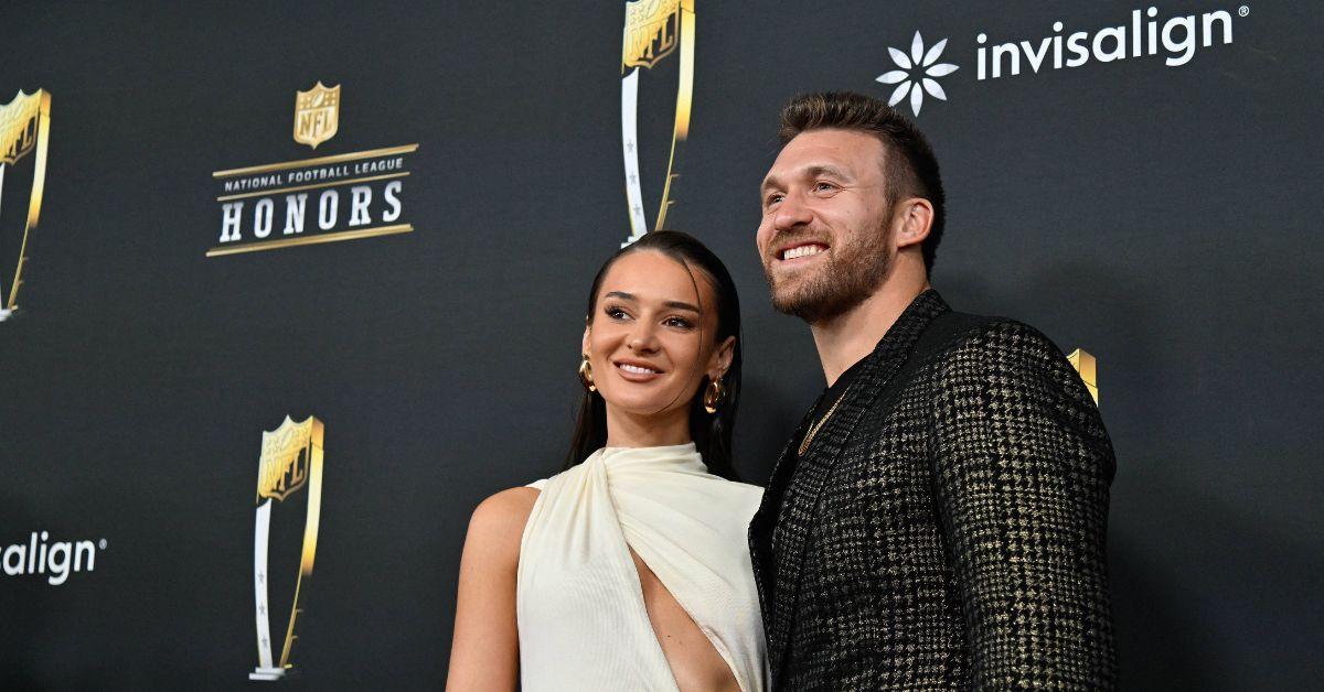 Jared Goff and Christen Harper at the 2025 NFL Honors.
