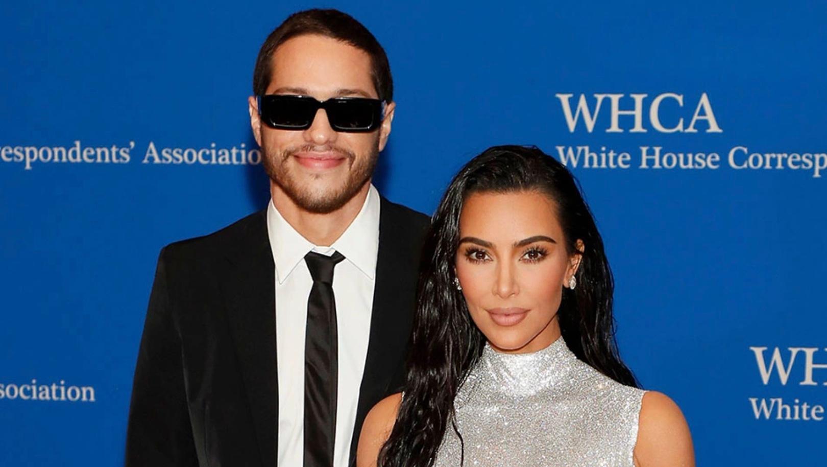 Kim Kardashian and Pete Davidson at the White House Correspondents Dinner. 