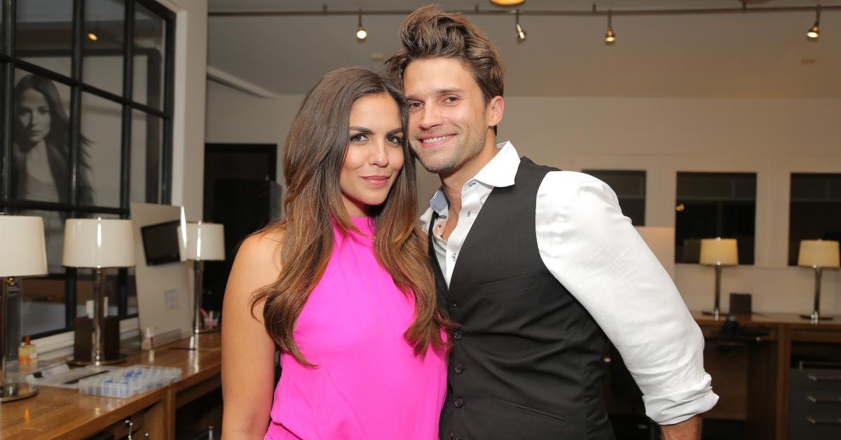 Katie Maloney and Tom Schwartz at Frederic Fekkai Hair Salon on July 30, 2015 in Beverly Hills, Calif.