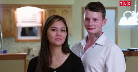 Citra and Sam in his mom's kitchen on 90 Day Fiancé