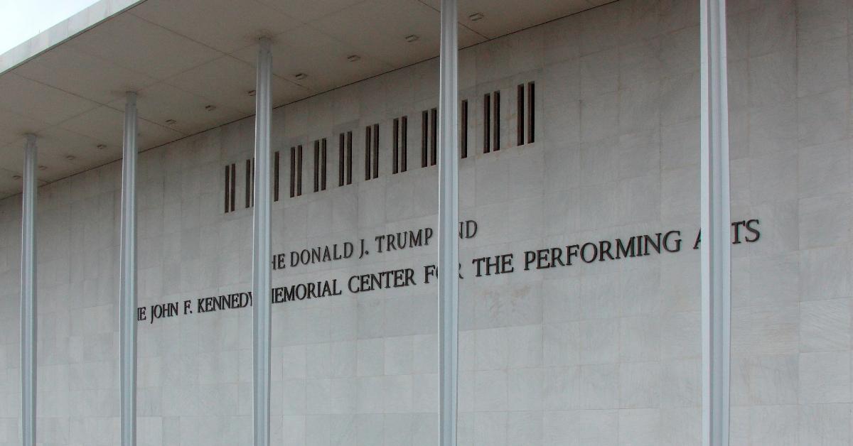 The facade of the Trump-Kennedy Center