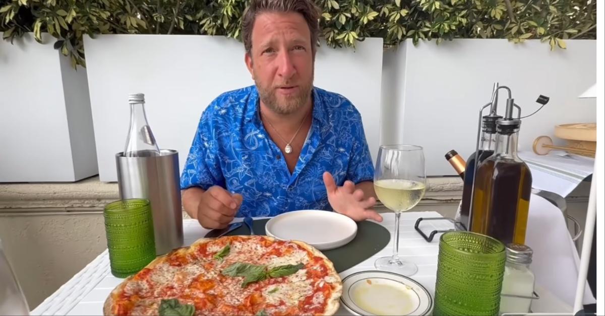 Dave Portnoy eats a pizza on Instagram. 