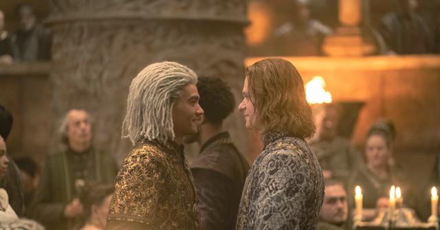 Ser Laenor Velaryon and Ser Joffrey Lonmouth in 'House of the Dragon.'