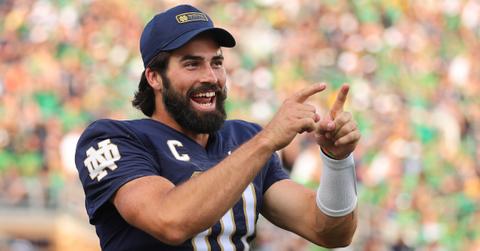 Sam Hartman during the second half of the Norte Dame-tennessee game on Sept. 2, 2023.