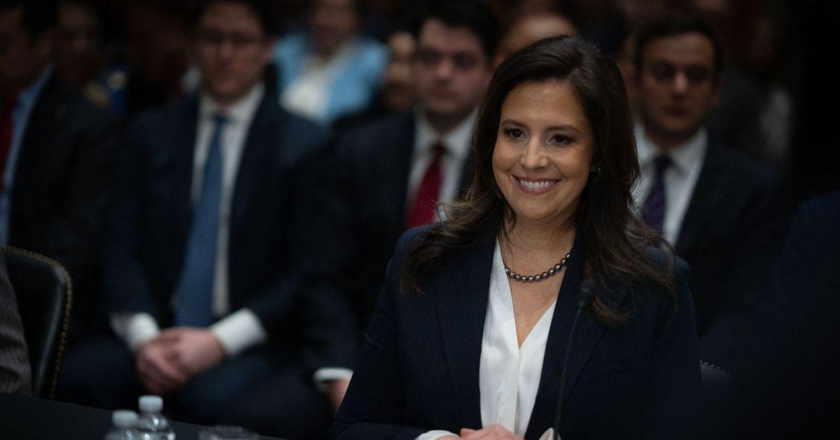 Elise Stefanik at her confirmation hearing in January of 2025.