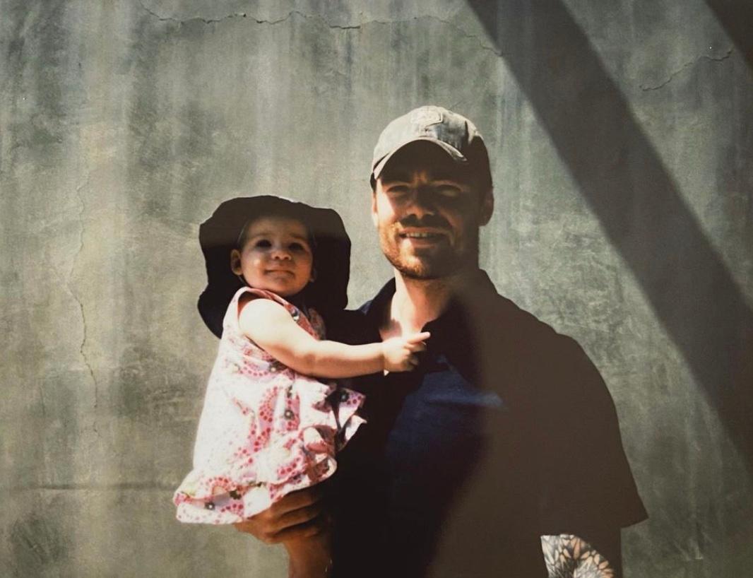 Gabriel Basso with Daughter