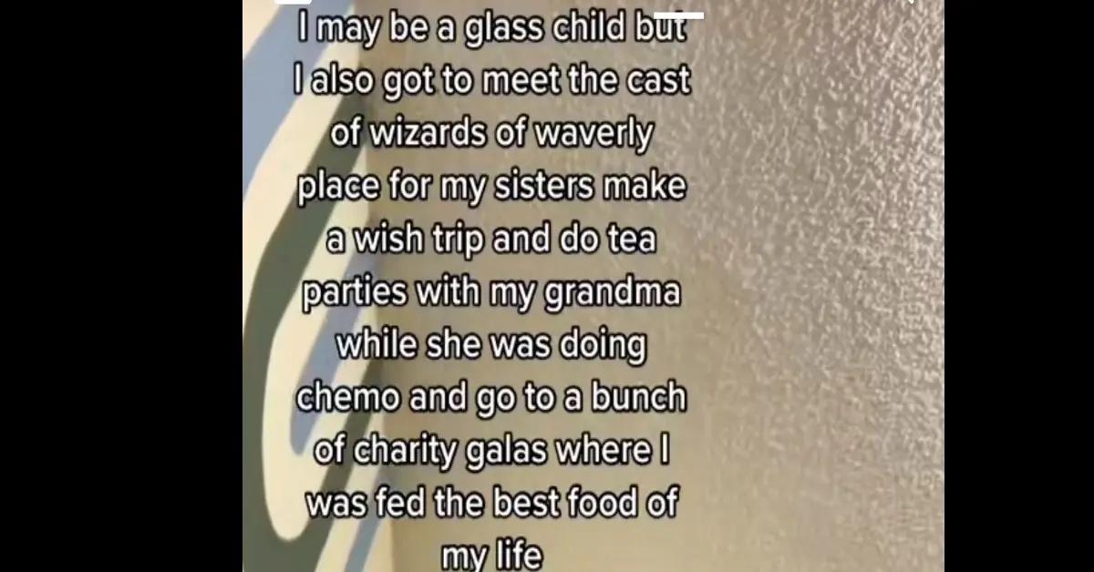 A TikToker explains the benefits of being a glass child.
