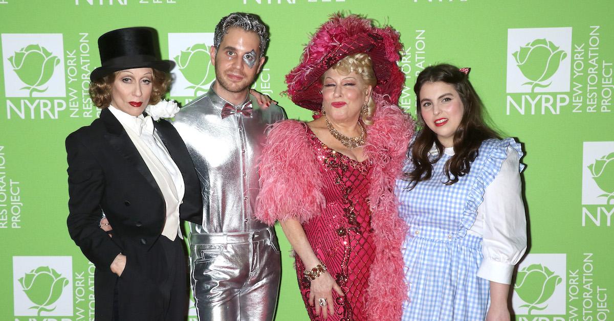 Actors Judith Light, Ben Platt, actress/singer Bette Midler and actress Beanie Feldstein attend Bette Midler's 2019 Hulaween