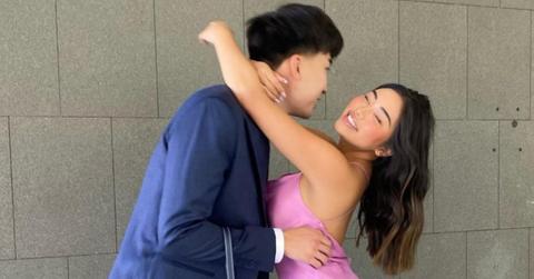 YouTuber RiceGum and his girlfriend Ellerie Marie hugging