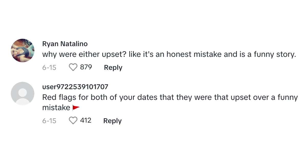 Comments about a woman meeting up with the wrong man on a first date