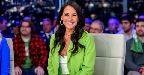 Emily Compagno visits 'Hannity' with host Sean Hannity at Fox News Channel Studios.