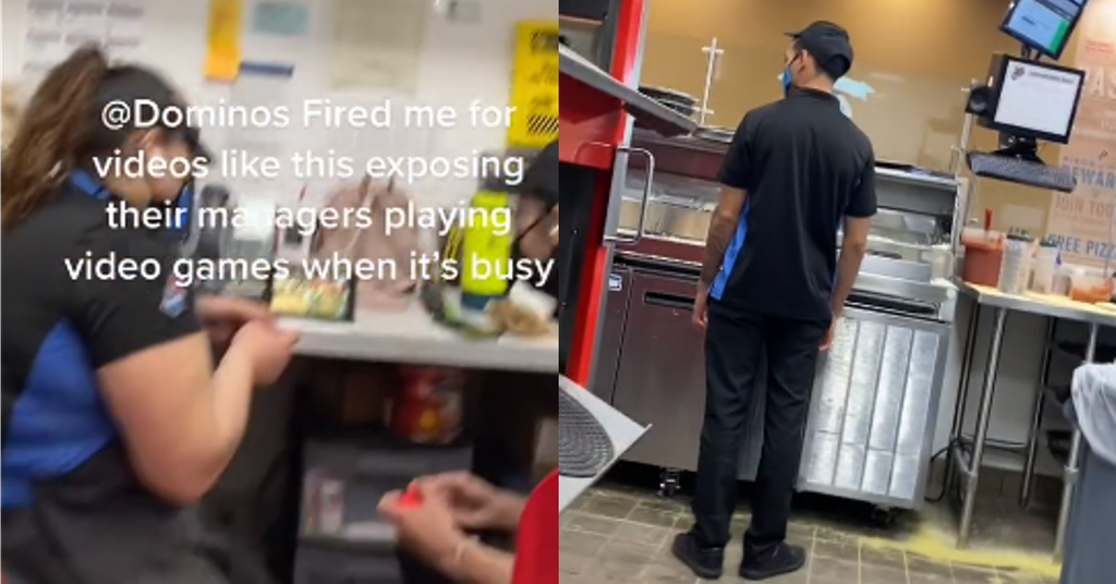 Domino’s Employee Fired for Viral TikTok Exposing Managers Playing ...