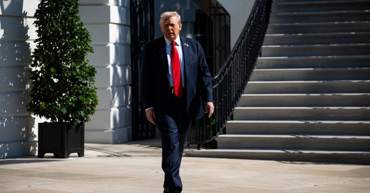 Donald Trump leaving the White House in early October. 