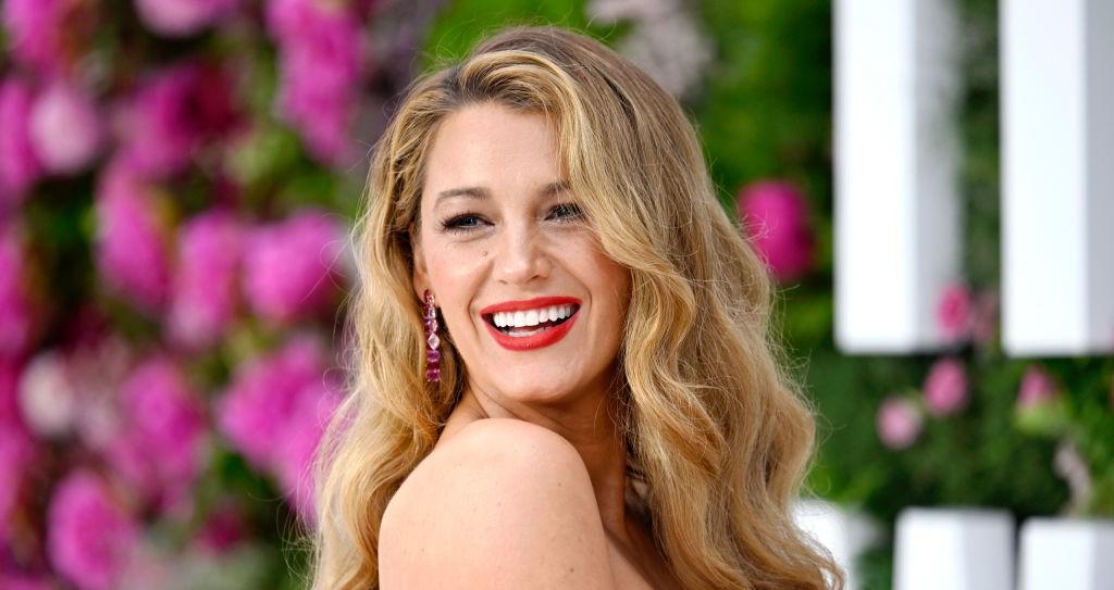 Blake Lively smiling at the It Ends With Us premiere.