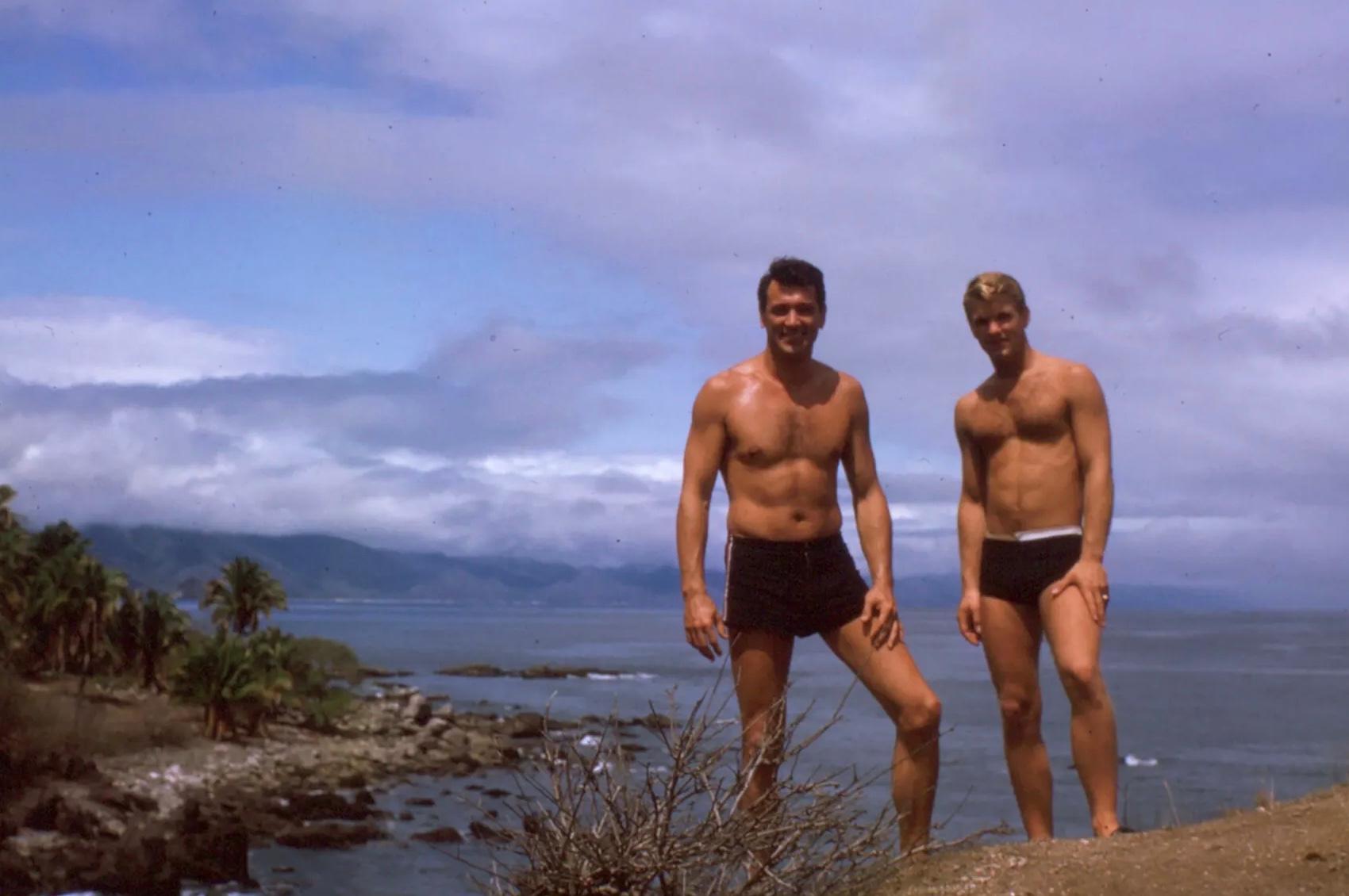 Rock Hudson, left, and Lee Garlington in Puerto Vallarta in 1963.