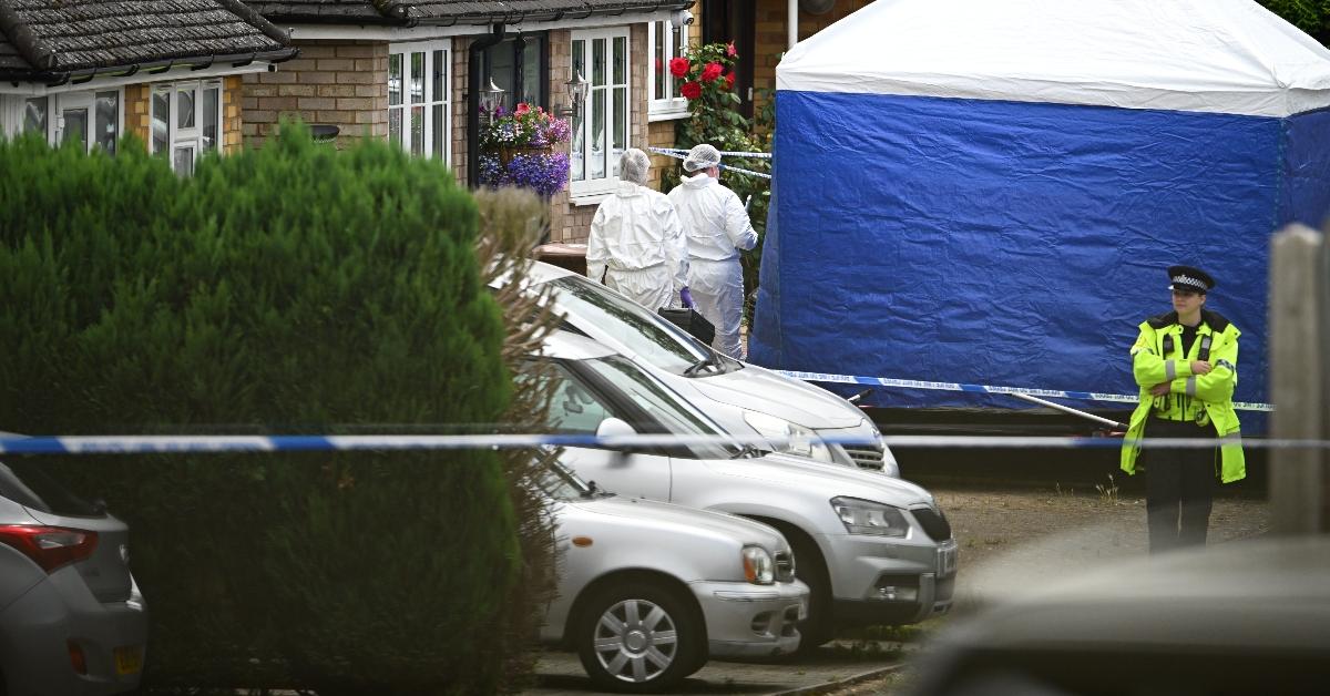 Crime scene outside of John Hunt's house