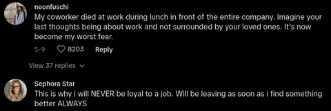 TikTok: Job Won't Acknowledge Co-Worker's Death, Quickly Fills Role