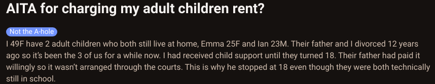 adult children refuse to pay rent