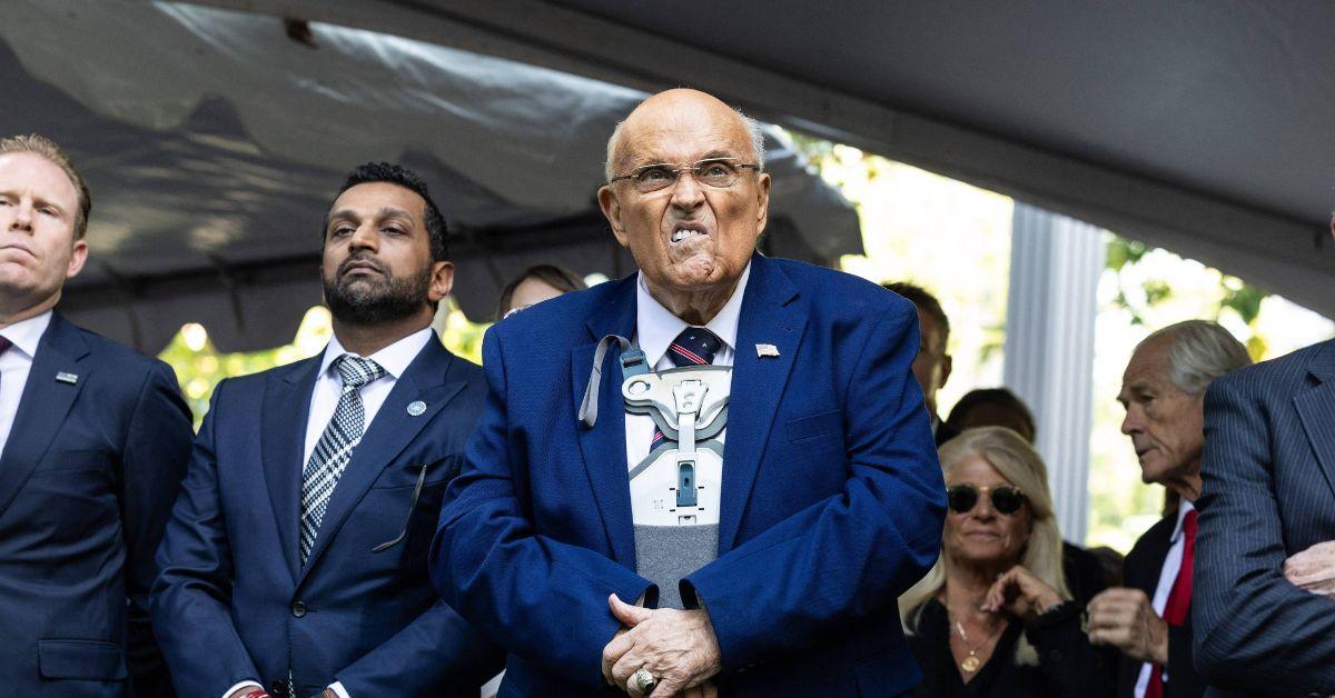 Rudy Giuliani at the 9/11 anniversary memorial in 2025. 