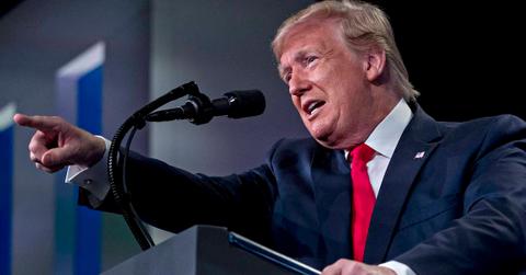 Donald Trump giving speech