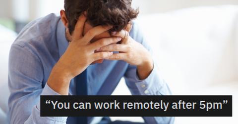 Fake work from home benefits